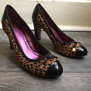 Coach Poppy Leopard Haircalf Heels